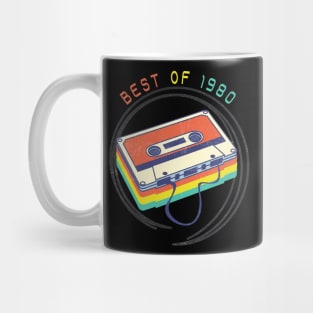 Best Of 1980 40th Birthday Gifts Cassette Vintage, Gift for 40 Year Old, Classic 1980 40th Birthday, Best of 1980 Vintage 40th Birthday, Tape Cassette Best Of 1980 Mug